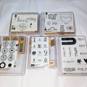 Stampin' Up Hodgepodge of Rubber Stamp Sets 35+ pieces